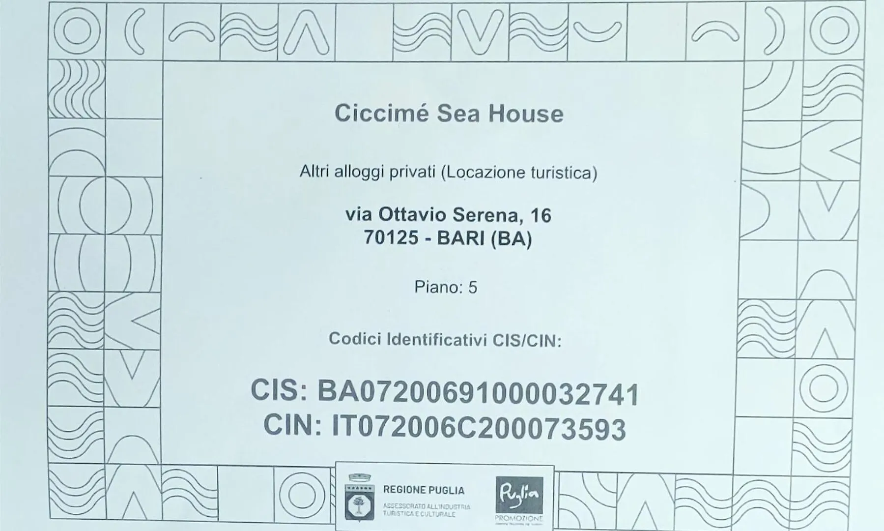 Ciccime Sea House Apartment Bari Italy